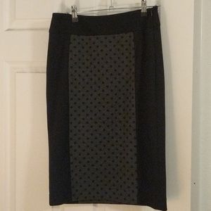 Grace black and grey polka dot skirt